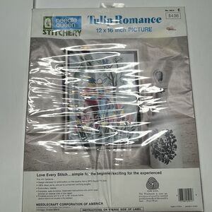 Vintage Needle Queen Stitchery Tulip Romance # 5914 12x16”